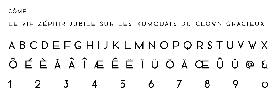 Cédric Fenet - Agencements - typographie