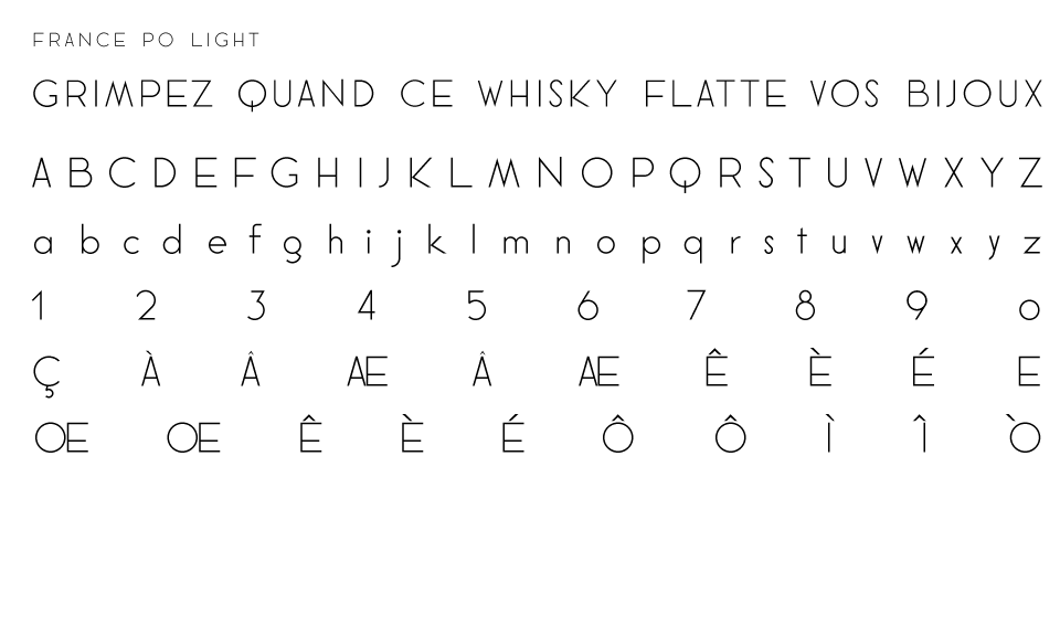 Cédric Fenet - Agencements - typographie