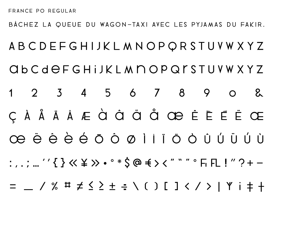 Cédric Fenet - Agencements - typographie