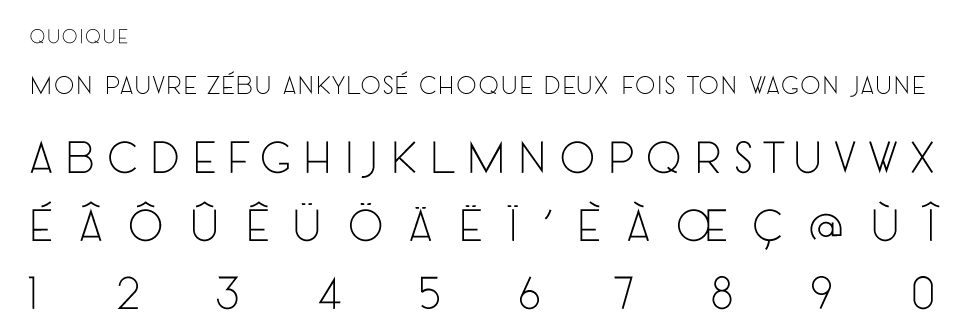 Cédric Fenet - Agencements - typographie